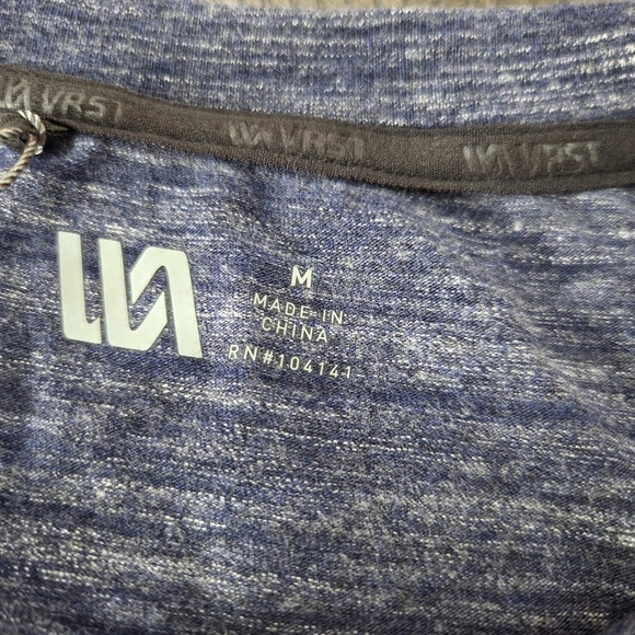 VRST Men's Medium Essential Pocket Tee HTR Darker Ardosia Blue Marble New Work - Picture 4 of 8